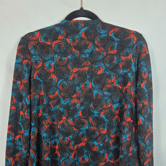 Lularoe Sarah Cardigan Women's Size Small Black, Turquoise Orange Geo Print NEW - Picture 14 of 14